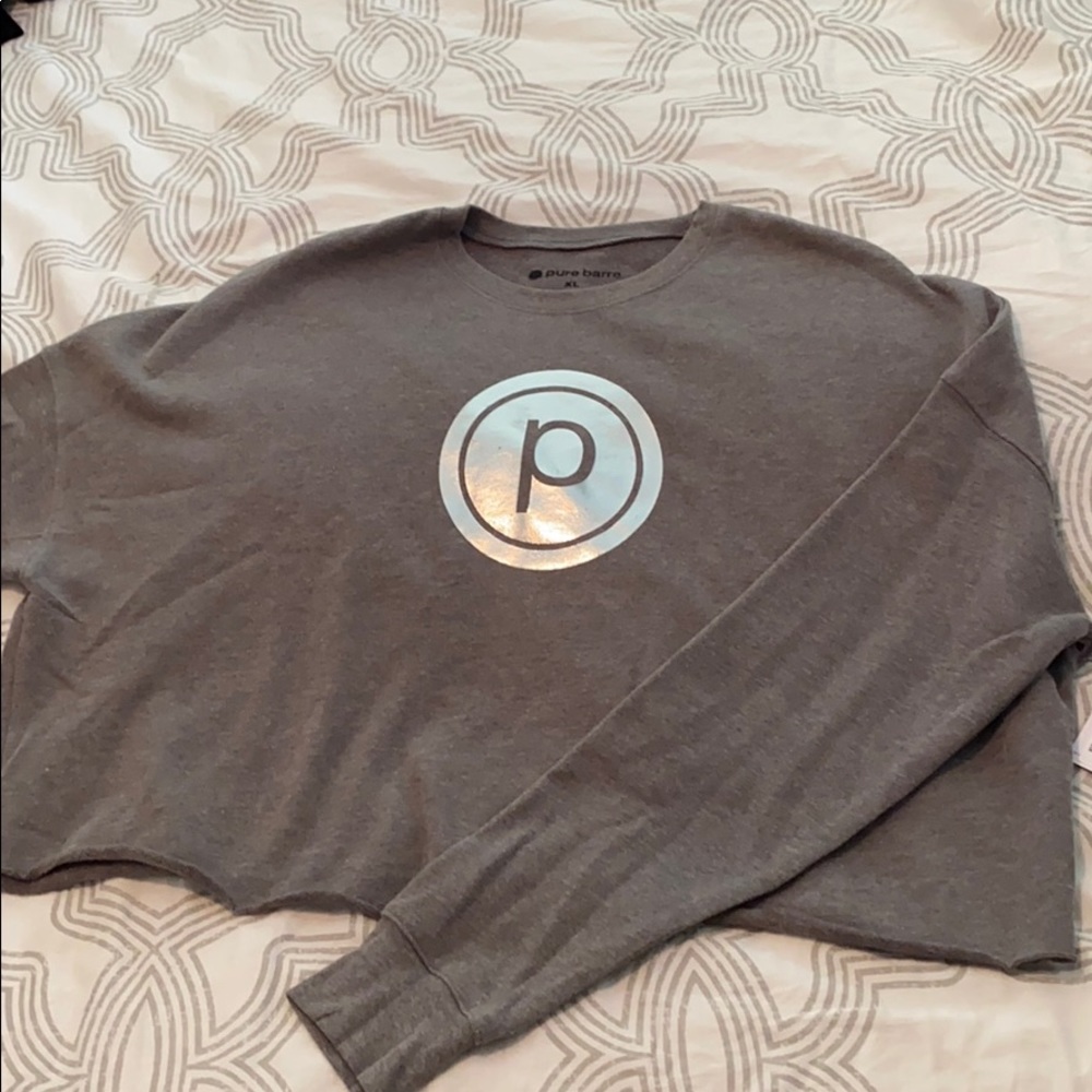 BNWT PURE BARRE CROPPED SWEATSHIRT XL